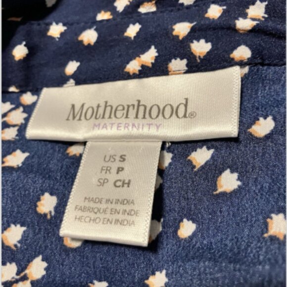 Motherhood Maternity Small Multicolor Short Sleeve V Neck Knee Length Dress - Picture 12 of 12